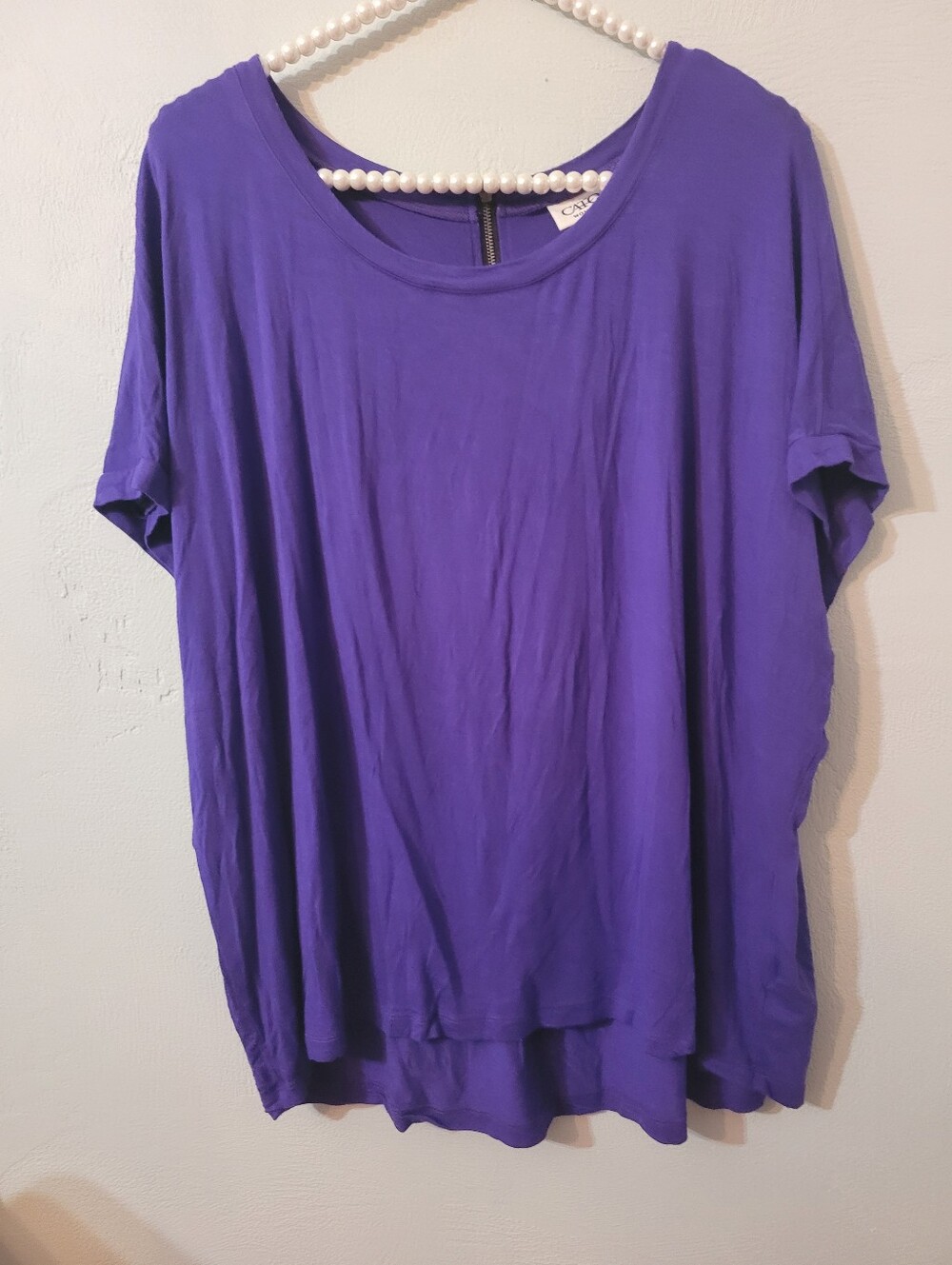 Cato Comfortable Back Zipper Purple Top Size 22/24